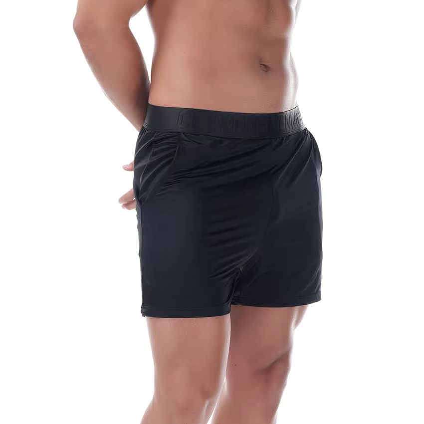 メンズサテンアイスシルキー下着ショーツ、バグルポーチ付きボク - Pouch Boxer Pouch のレビューと価格