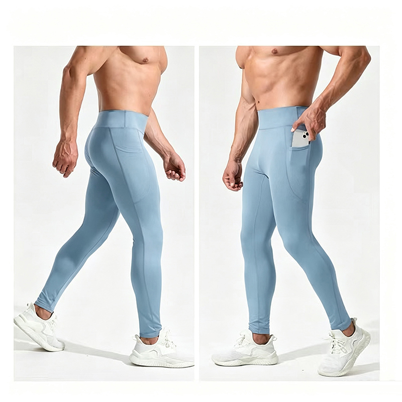 3 個男性ハイウエスト圧縮ランニングパンツポケット付き速乾性 - Compression Long Pant のレビューと価格