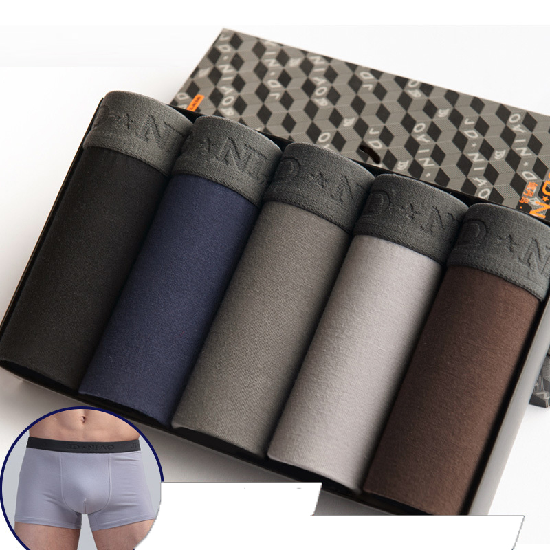 5 ピース/ロット男性下着綿ボクサー男性パンツ快適な通気性の - Multi Pack Underwear のレビューと価格