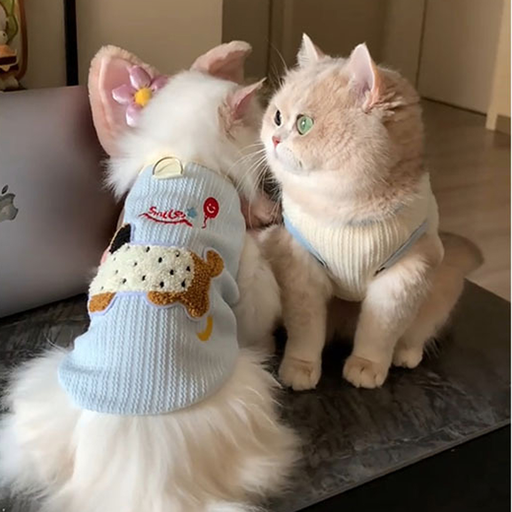 小型猫用ベストアンダーシャツ通気性のある柔らかい子犬服夏用か - Sleeveless Undershirt のレビューと価格