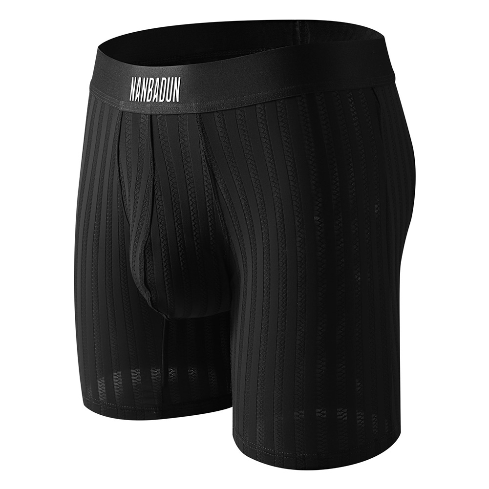 メンズアイスシルク下着ロングレッグショーツボクサーメッシュブ - Long Leg Trunk Men のレビューと価格