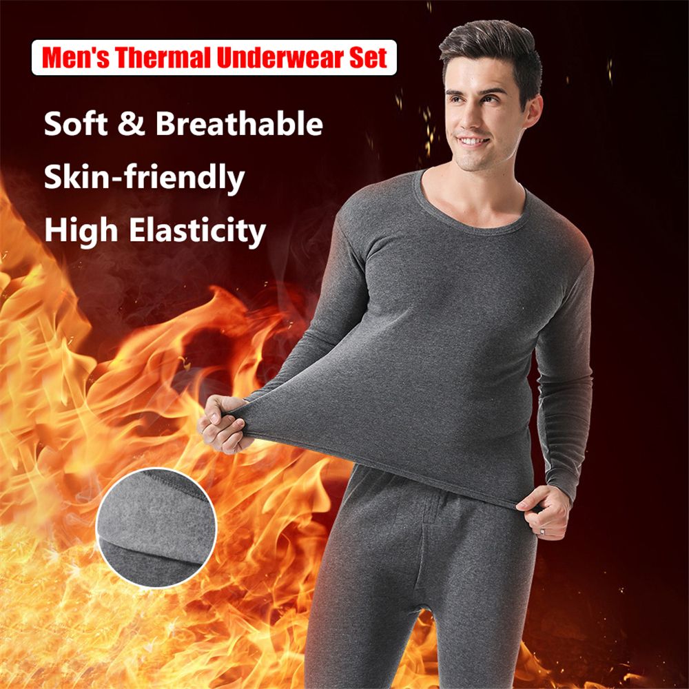 防寒用裏起毛メンズロングジョンズセット、男性用サーマル下着、 - Thermal Long John のレビューと価格