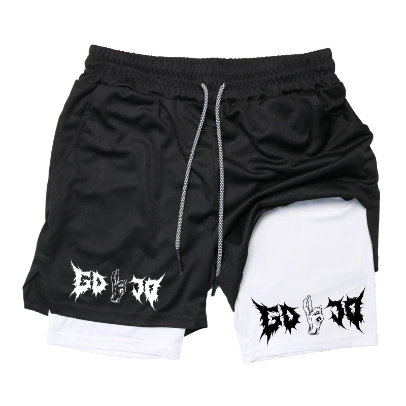 メンズ ランニングショーツ 2in1 ジム ワークアウト コ - Compression Shorts Athletes のレビューと価格
