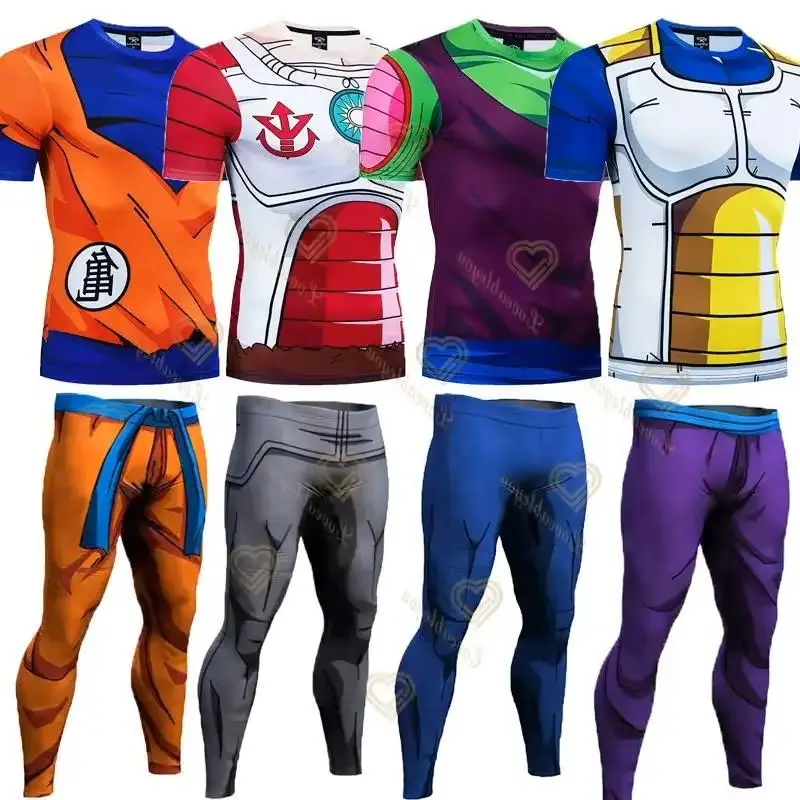 悟空男性スキニーレギンス圧縮タイツ Tシャツパンツドラゴンボ - Compression Long Pant のレビューと価格