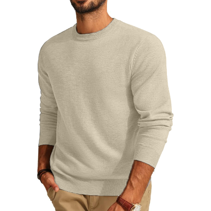 メンズ長袖セータークルーネックベーシック軽量ニットプルオーバ - Thermal Long John のレビューと価格