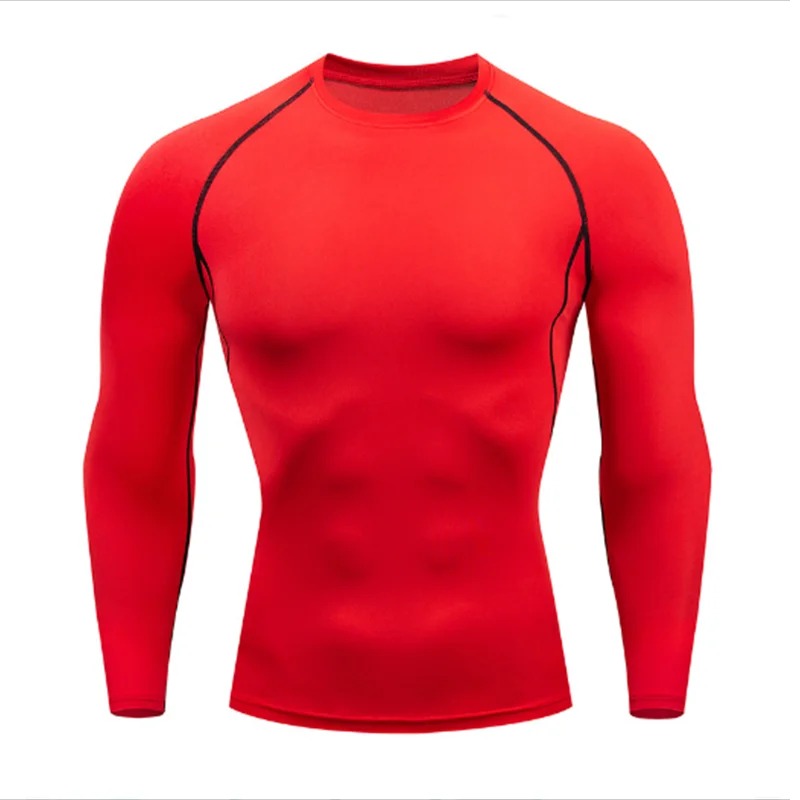 男性スポーツ Tシャツ速乾性ボディービルランニングシャツ長袖 - T Shirt Tight Fit のレビューと価格