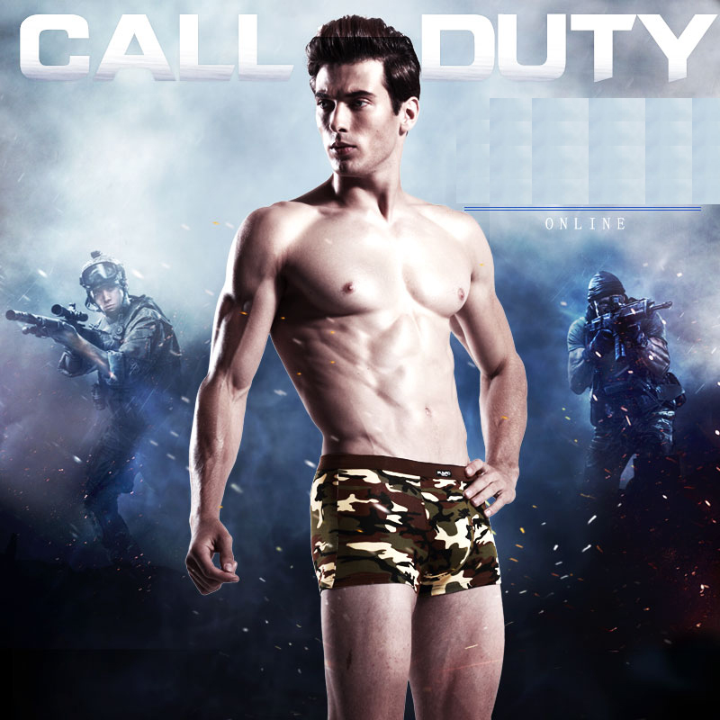 4 ピース/ロット迷彩ボクサー男性下着男性 Underpan - Multi Pack Underwear のレビューと価格