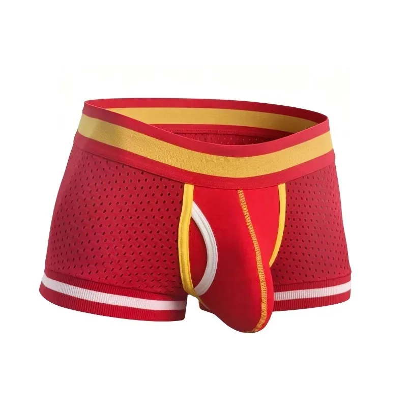 夏用メンズメッシュボクサーブリーフ、U字型立体ポーチ、通気性 - Mesh Sport Boxer のレビューと価格