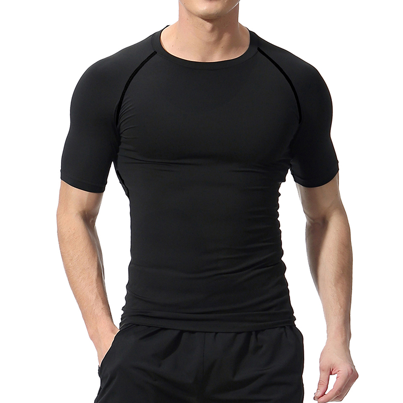 メンズクロスプリントコンプレッションシャツ,スポーツTシャツ - Base Layer Top のレビューと価格