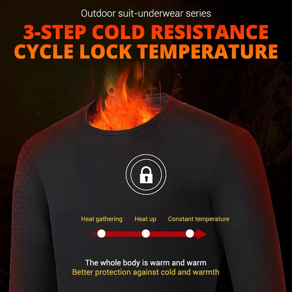 男性用の冬の熱加熱ジャケット,ベスト,加熱下着,スキースーツ - Thermal Long John のレビューと価格