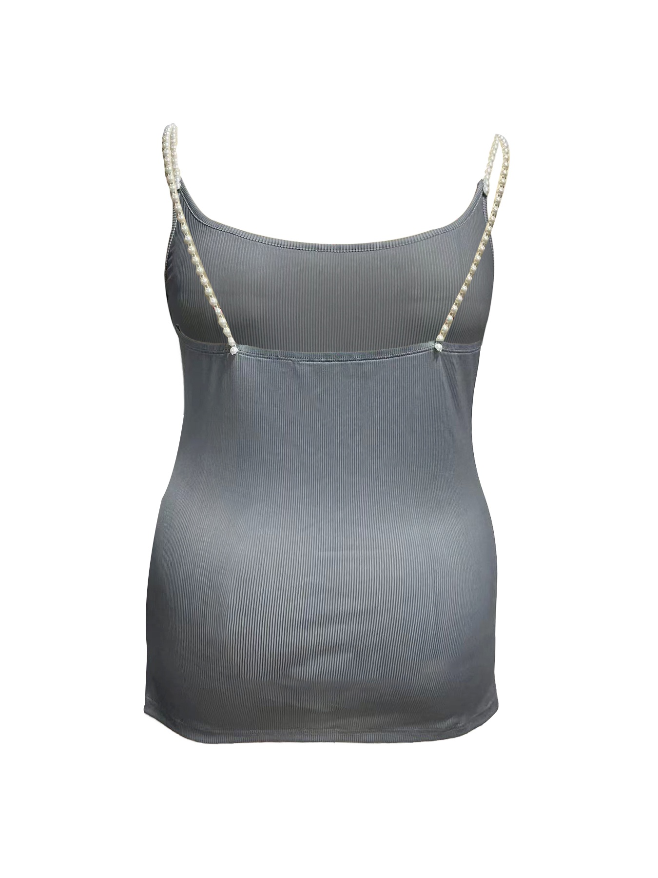 プラスサイズ スクエアネック パールストラップ リブ編みレタ - Tank Top Ribbed のレビューと価格